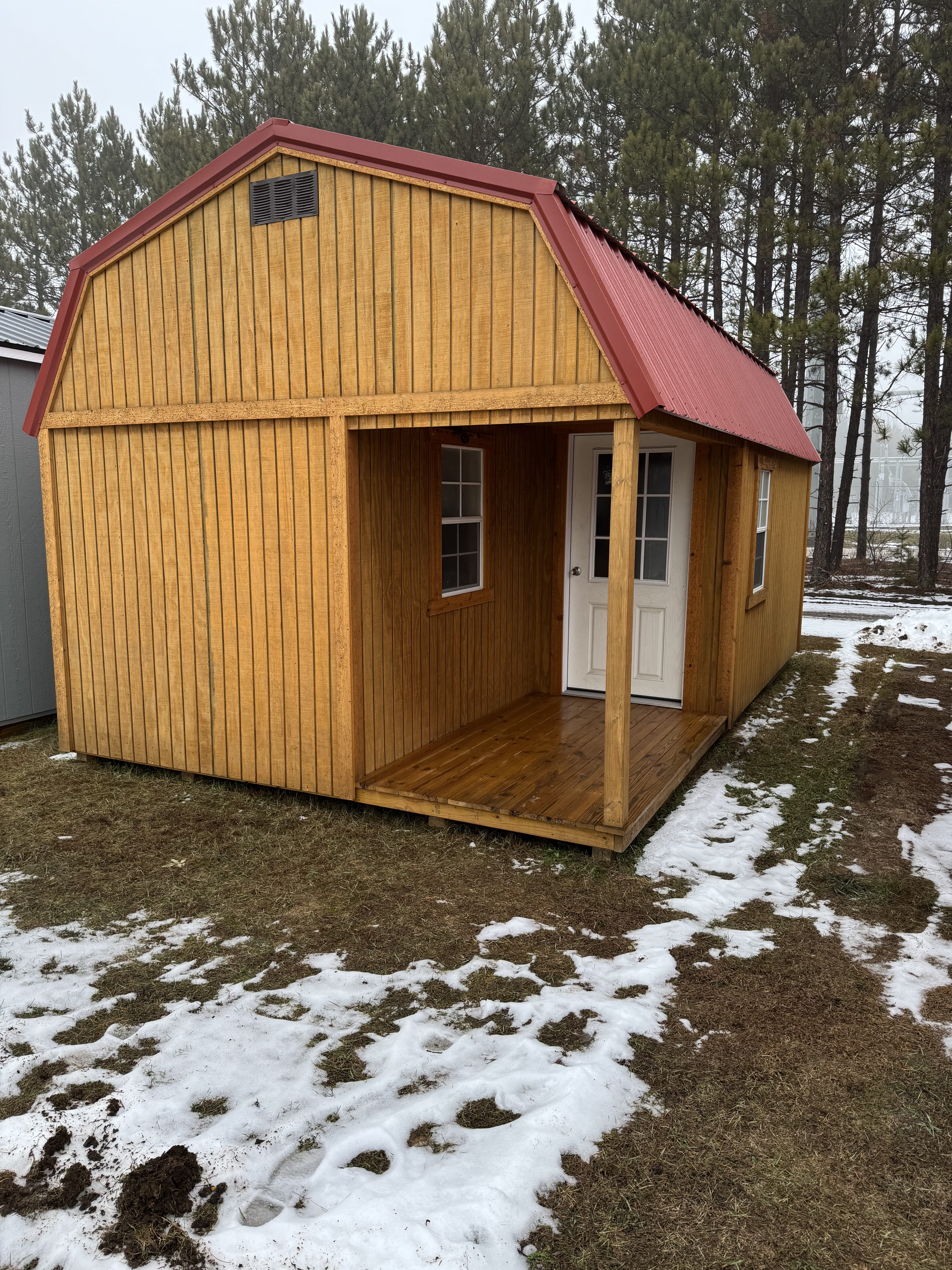 12x20 Side lofted cabin